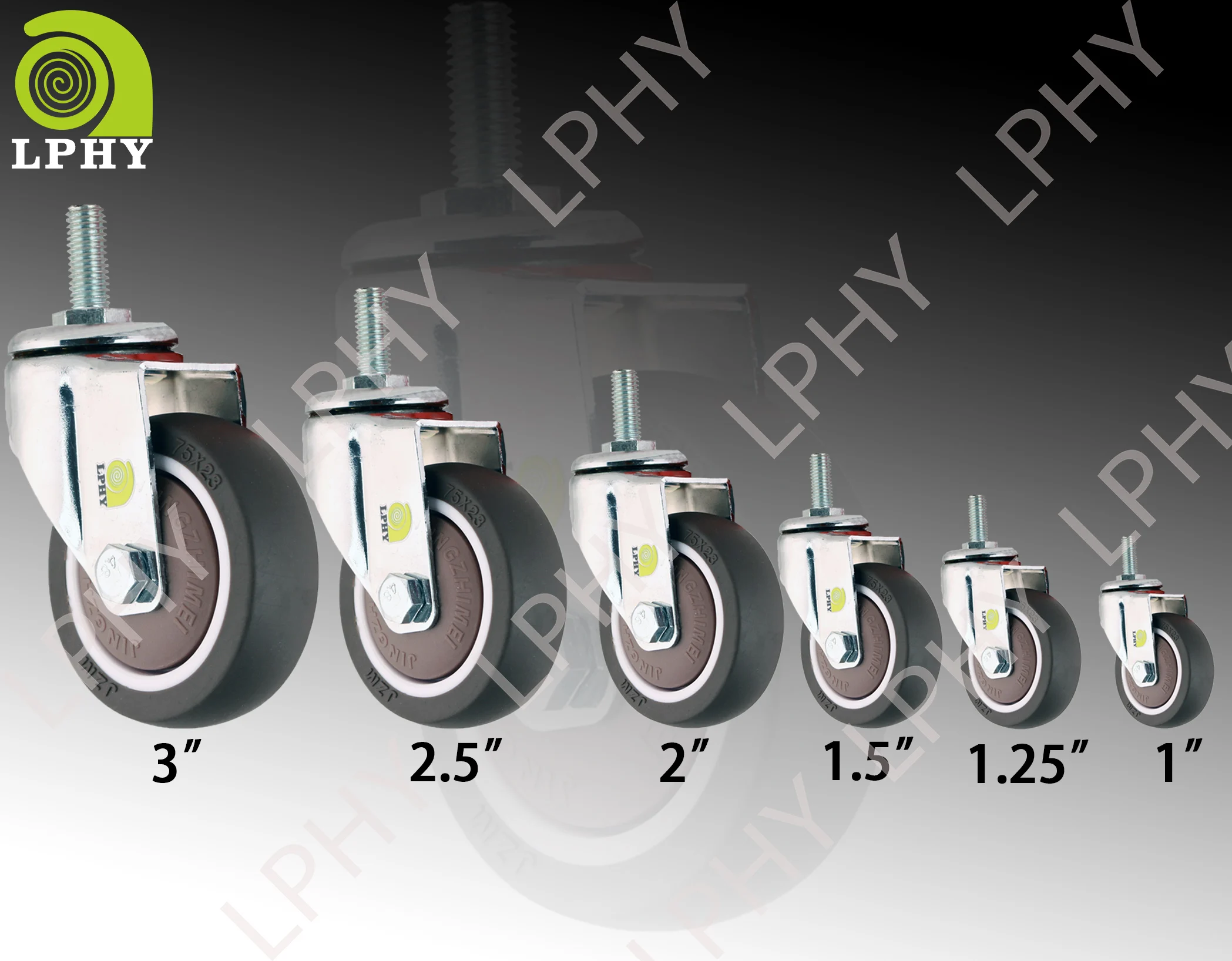 2inch 50mm Tpr Furniture Casters Wheel Acsoft Rubber Silent Tpe Castors