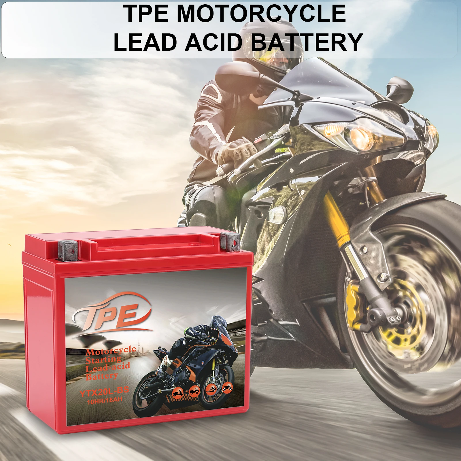 Started Battery YTX14-BS 12V Battery-AGM Battery+Maintainer for Motorcycle , Electric Bike , Scooters & Powersport Vehicles. details
