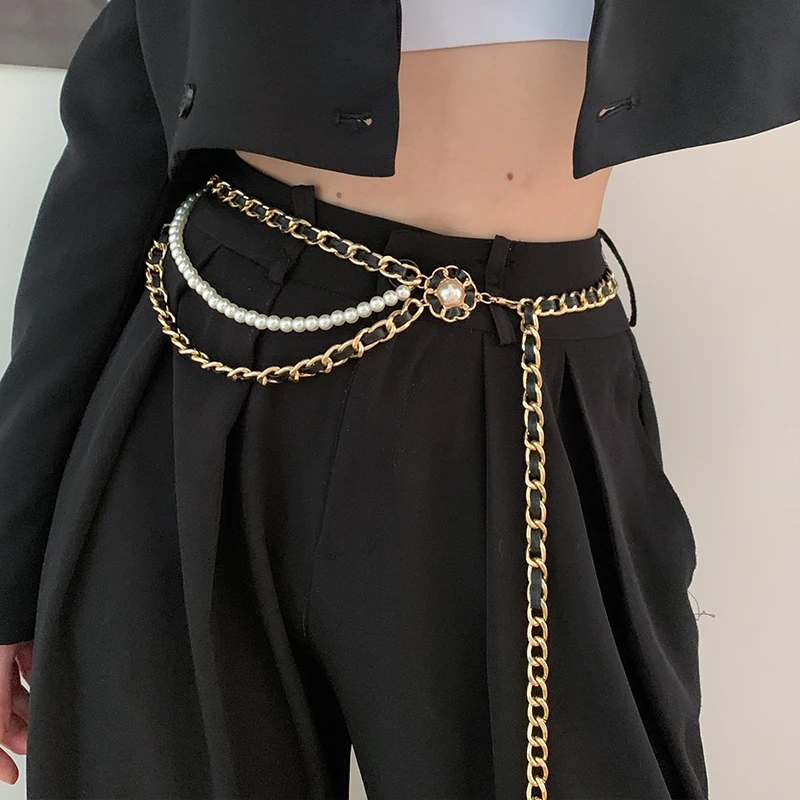 skinny gold chain belt