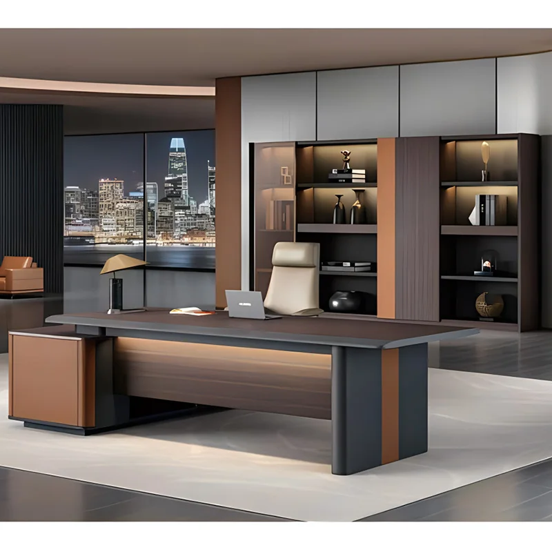 Office Workstation l Shaped Modern Ceo Executive Furniture Desks for Room Table Design and Chair Set