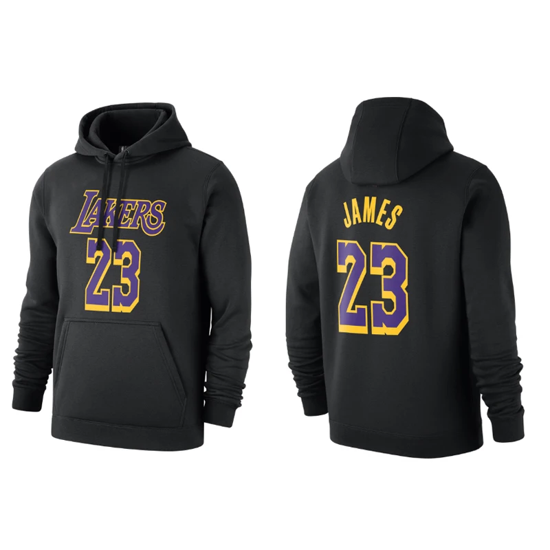 Wholesale men's hoodies custom basketball jersey Laker jersey james anthony  davis basketball wear basketball hoodie From m.