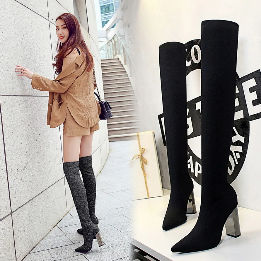 【KRISTIN】BAEKSEOL LONG BOOTS ★韓国人気★ 追跡付 Baekseol long boots_chestnut