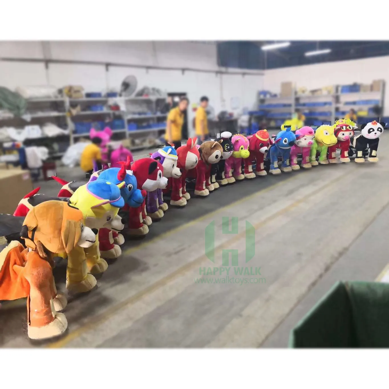 Happy Island Cheap Battery Operated Animal Ride on Zoo Animal Horse Electric Ride on Animal Toys Stuffed Plush Riding Toys
