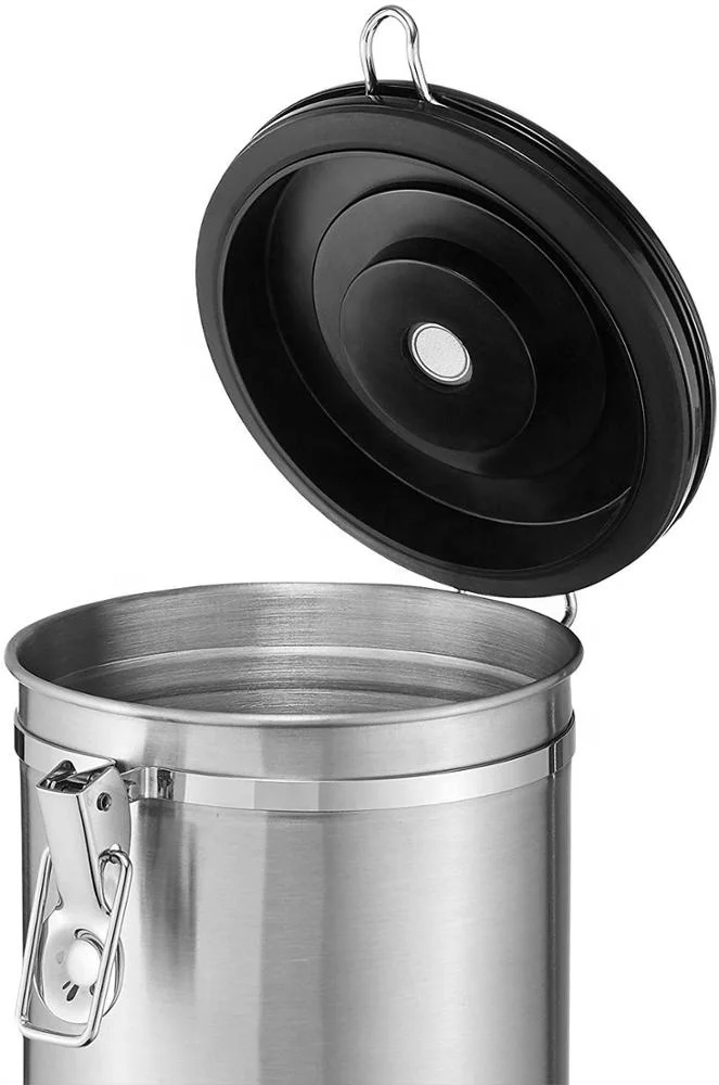 Vacuum Coffee Bean Container Coffee Canister Stainless Steel Kitchen