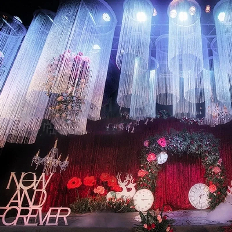 Bravo толстый серебряный подвесной декоративный занавес на свадьбу