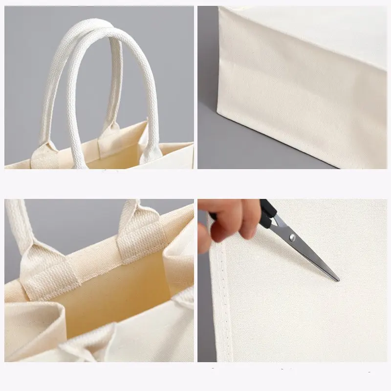 Cotton Canvas Tote Bag Reusable Custom Tote Shopping Bags Women's ...