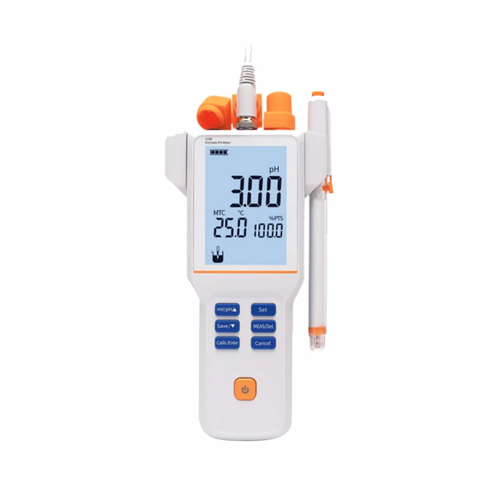 Drawell PH110B pH Meter LCD Display IP65 Waterproof 2 Points Calibration Portable pH Meter