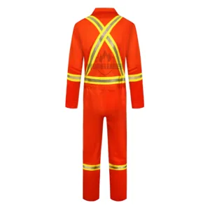 Flame Retardant Overalls Work Clothes NFPA 2112 Rated Hi-vis Workwear FR Coveralls for Offshore Operations