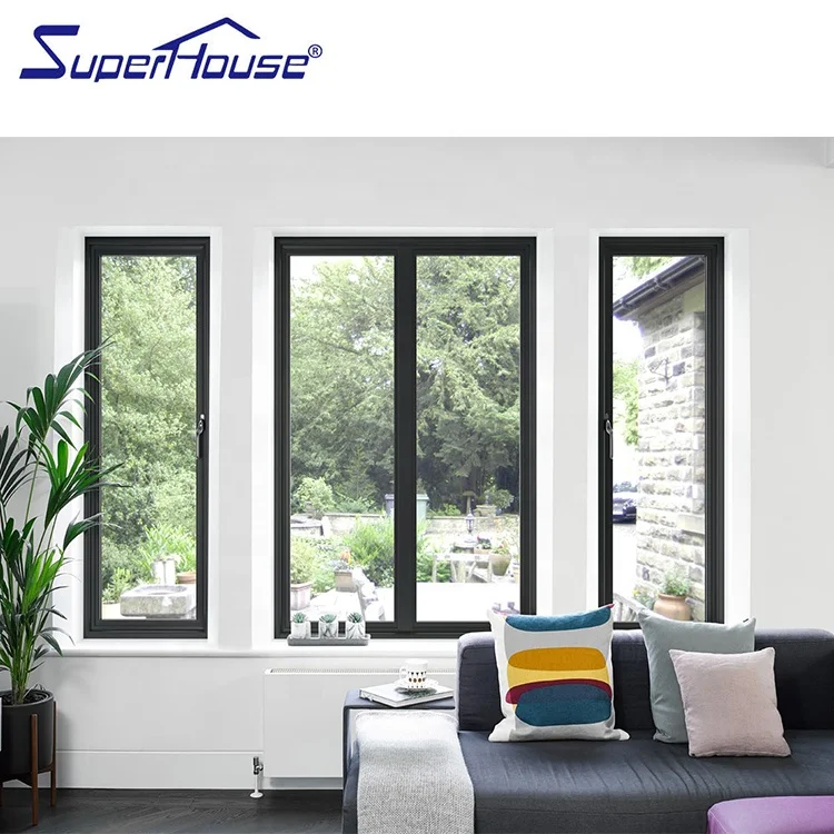 superhouse FPA / NOA Certified  Impact  Rated Aluminium Glass Picture  Shopfront / Storefront windows with Large View