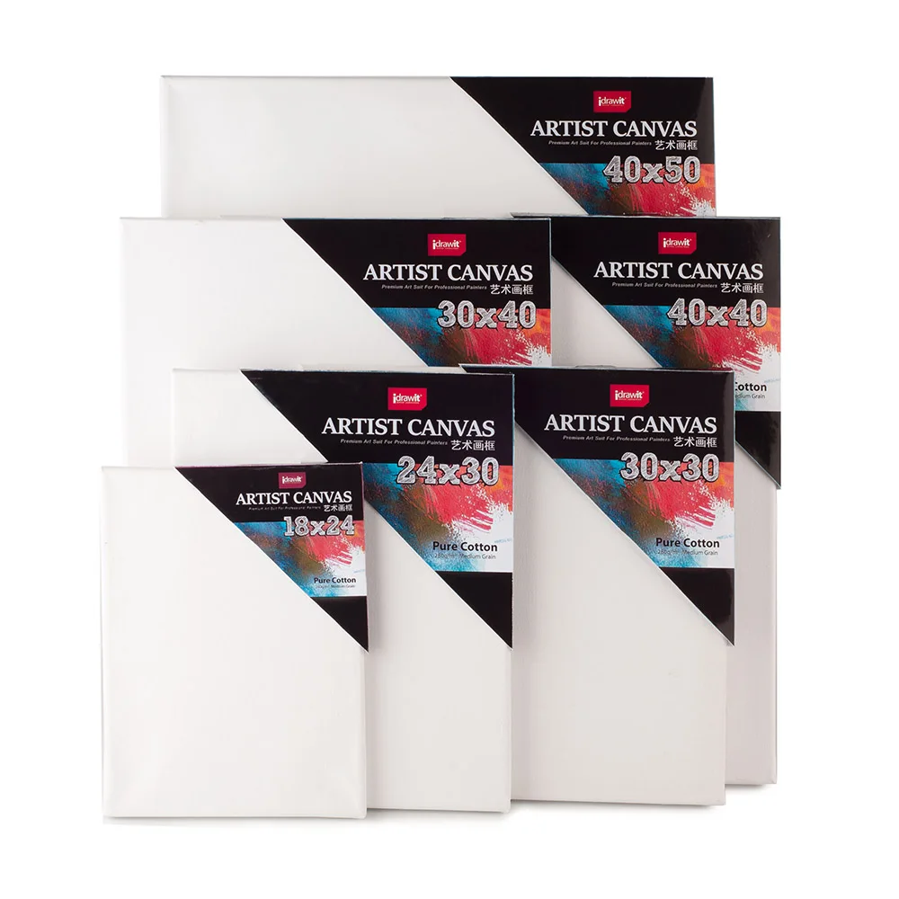 Wholesale Professional Blank Pure Cotton Stretched Artist Paint Canvas