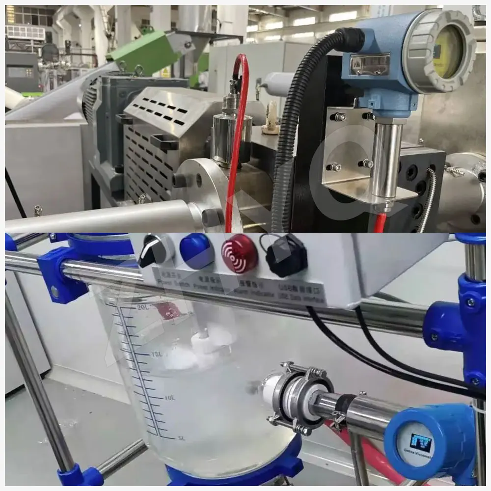 Industrial 4-20mA Analog Vibrational Inline Viscosity Meter for Crude Oil Resin Ink Paint Solder Paste Food Ketchup Slurry Glue