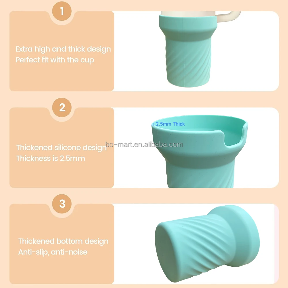 Silicone Accessories For Stanley Cup Protective Silicone Bumper Boot
