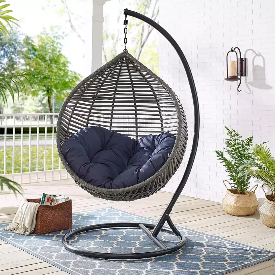 Woqi Egg Large Rattan Wicker Swing Multifunctional Chair