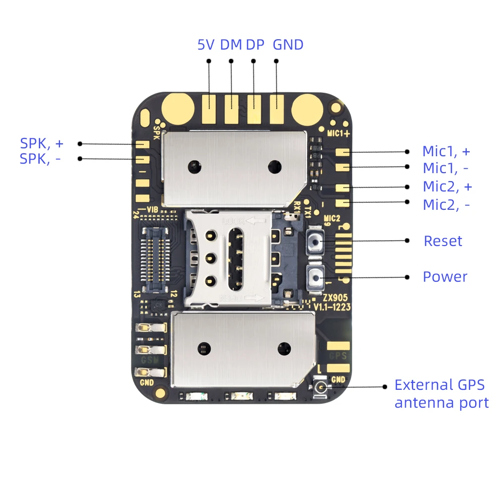 4G ZX905 Mini GPS Tracker Module for Personal Use - Anti-lost