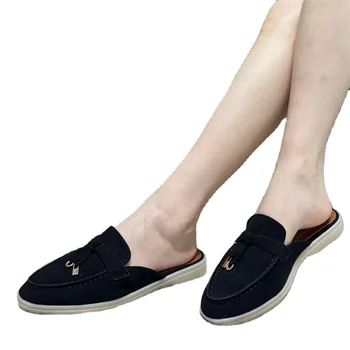 Spring autumn style baotou slippers fashionable matching casual shoes ladies flat slippers women shoes sandals