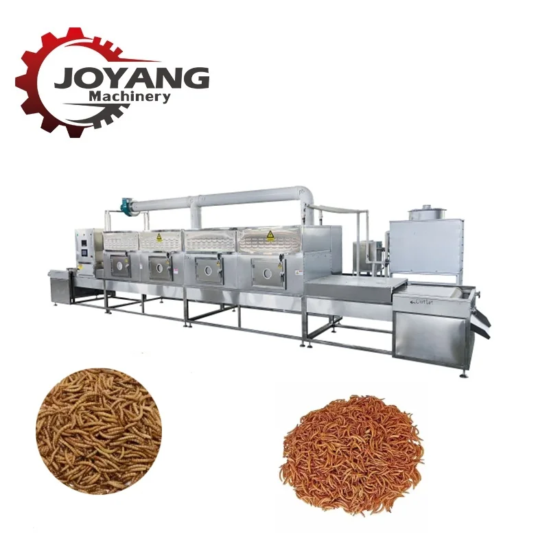 Automatic BSF Worm Drying Equipment Larvae Quick Drying Microwave Insect Larvae Dryer Machine