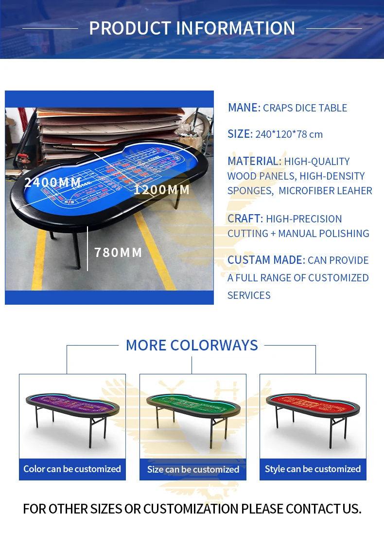 Yh Led Mini Portable Foldable Casino Craps Table Folding Gambling Dice