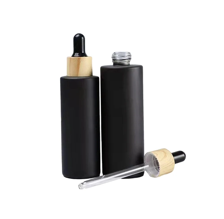Flat Shoulder Frosted Glass Dropper Bottles 1oz 2oz Tincture Bottles