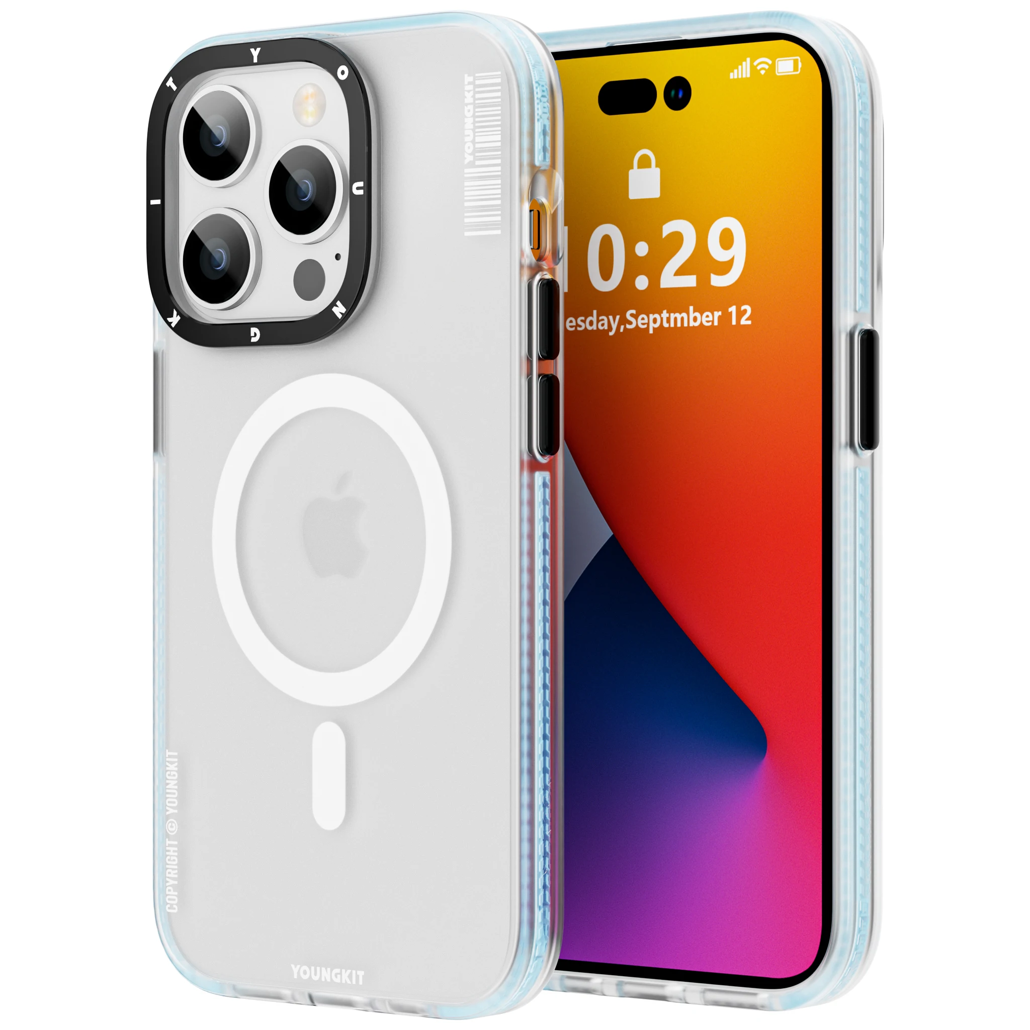 Youngkit New Product Wireless Charging Clear Tpu Pc Mobile