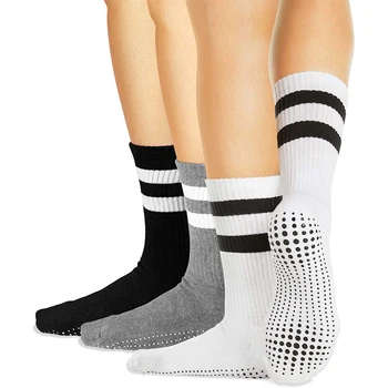Non Slip Long Tube Yoga Socks Custom Grip Non Slip Sock for Adults Ideal for Home Indoor Yoga Hospital