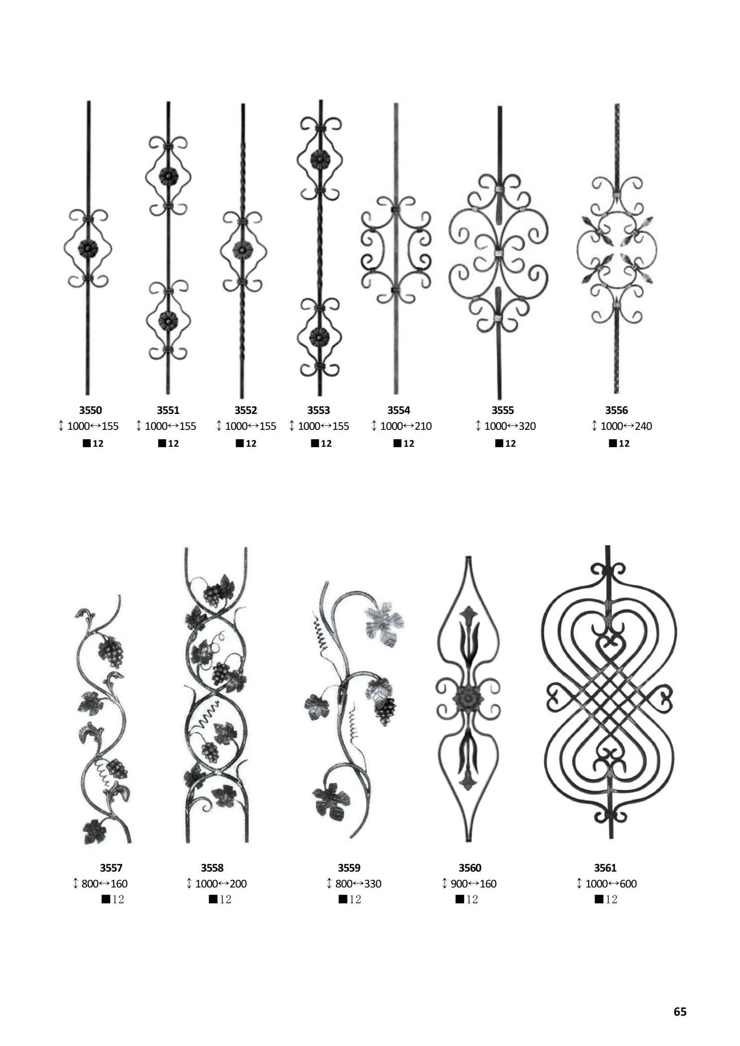Forging Decoration Rail Rod Orient Twisted Wrought Iron bar for Gate  Fence Railing Handrail Balustrade