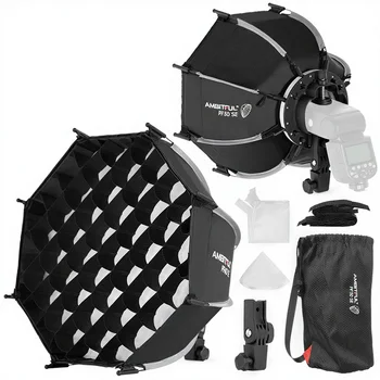 AMBITFUL PF30 30cm PF40 SE Camera Flash Mini for Portable Octagon Umbrella Honeycomb Grid Plastic TT520II AD200PRO detail image