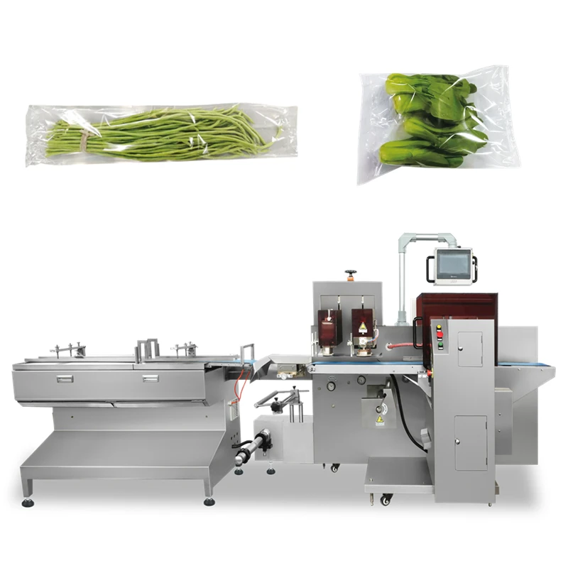 Flow Packing Packaging Machine for Vegetables Spinach