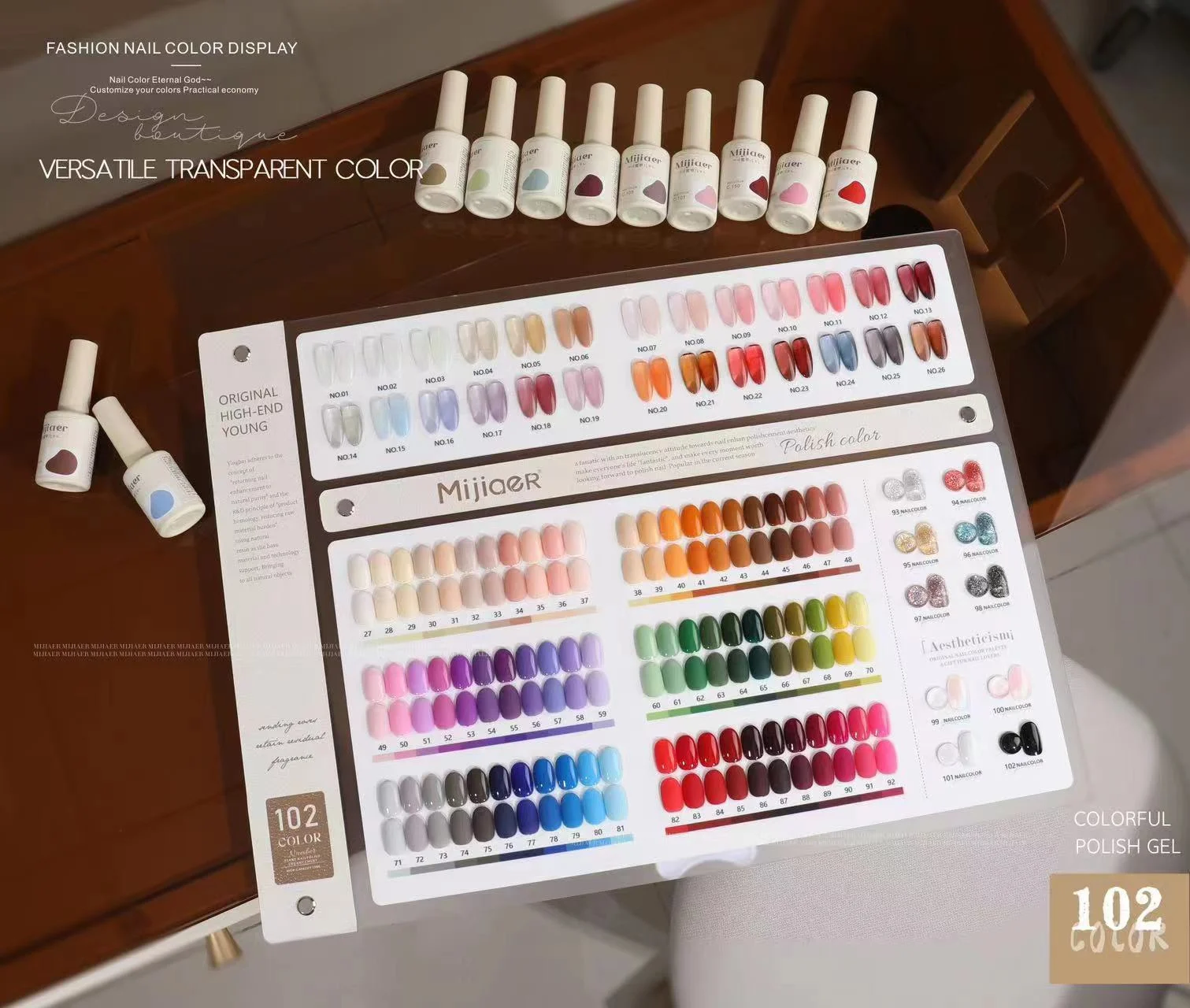 MIJIAER Nail Polish Glue - 102 Colors for Professional Salons