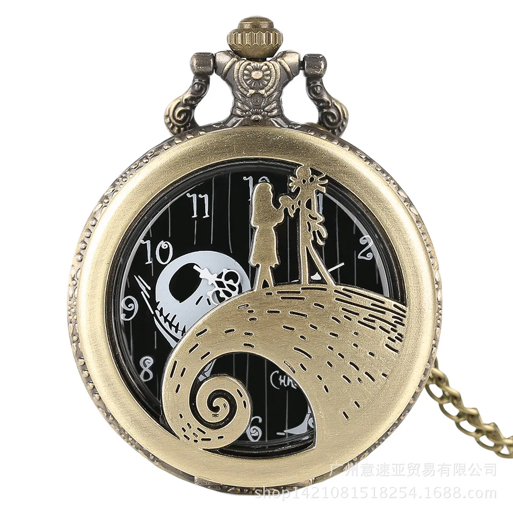  JewelryWe Nightmare Before Christmas Pocket Watch for