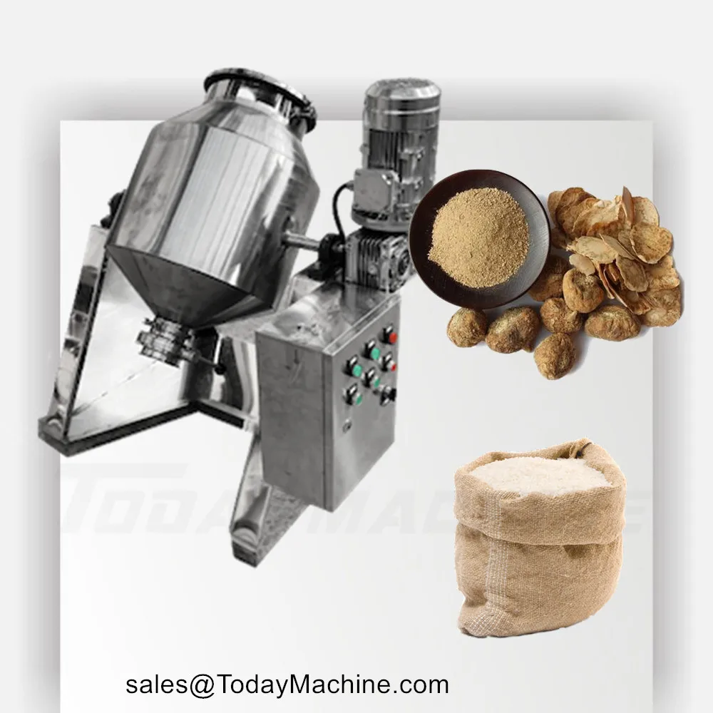 Lab Scale  Per Batch Powder Tumbling Mixer Rotating Drum Mixer