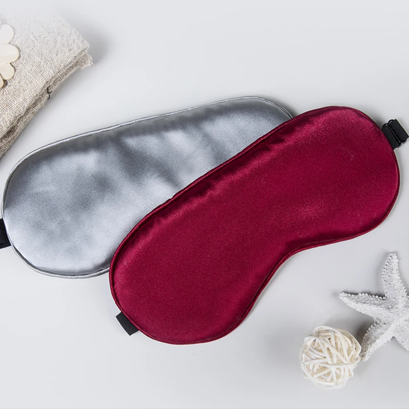 High Quality Satin Eyemask Adjustable Elastic Band Mulberry Silk Sleep