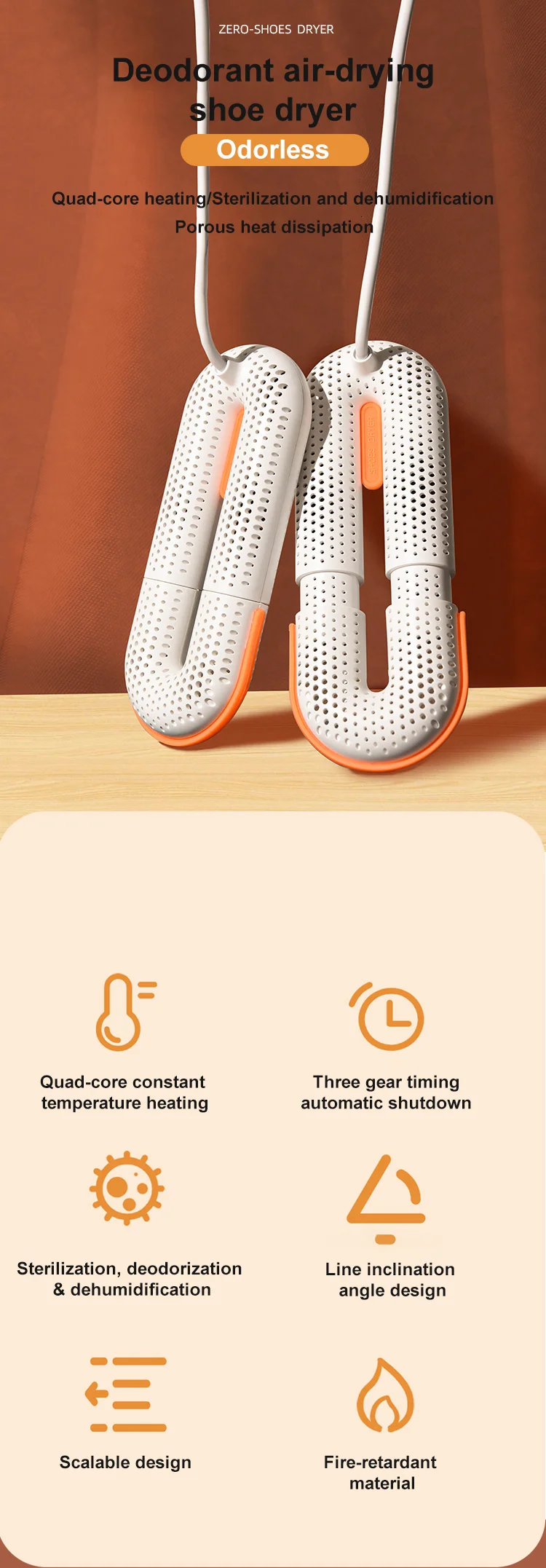 Dehumidify Odor Deodorant Shoe Dryer Sterilizer Portable Electric Ozone