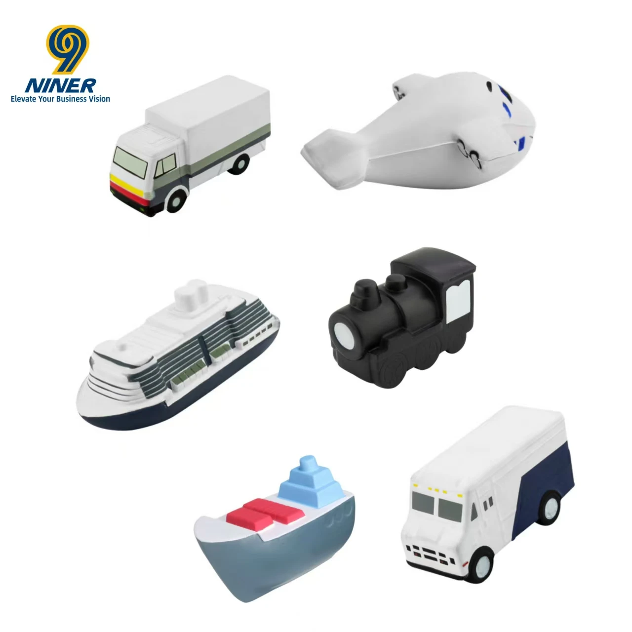 Custom Logo PU Stress Relief Toy Airplane with Realistic Cartoon Design
