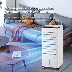 High-End Small Vertical Circulation Air Cooler Cross-Border Household AC Remote Control ZG Voice Refrigeration Fan Cold Water