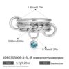 Silver JDR0303006-S-BL-8