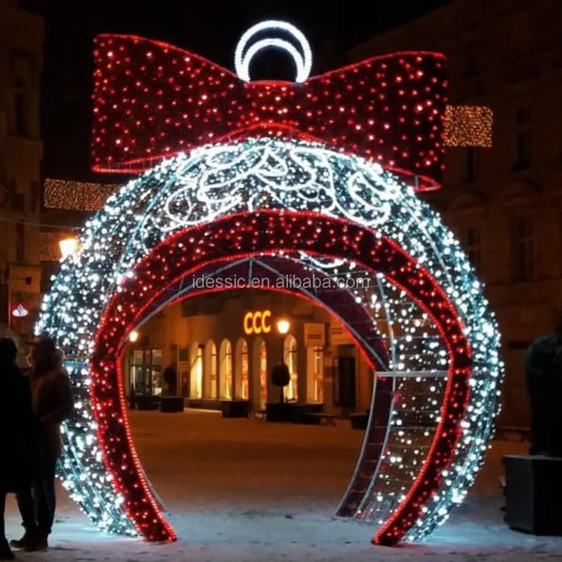 Outdoor Light Up Christmas Tree Ornament 8m Giant Walk Through Led Xmas