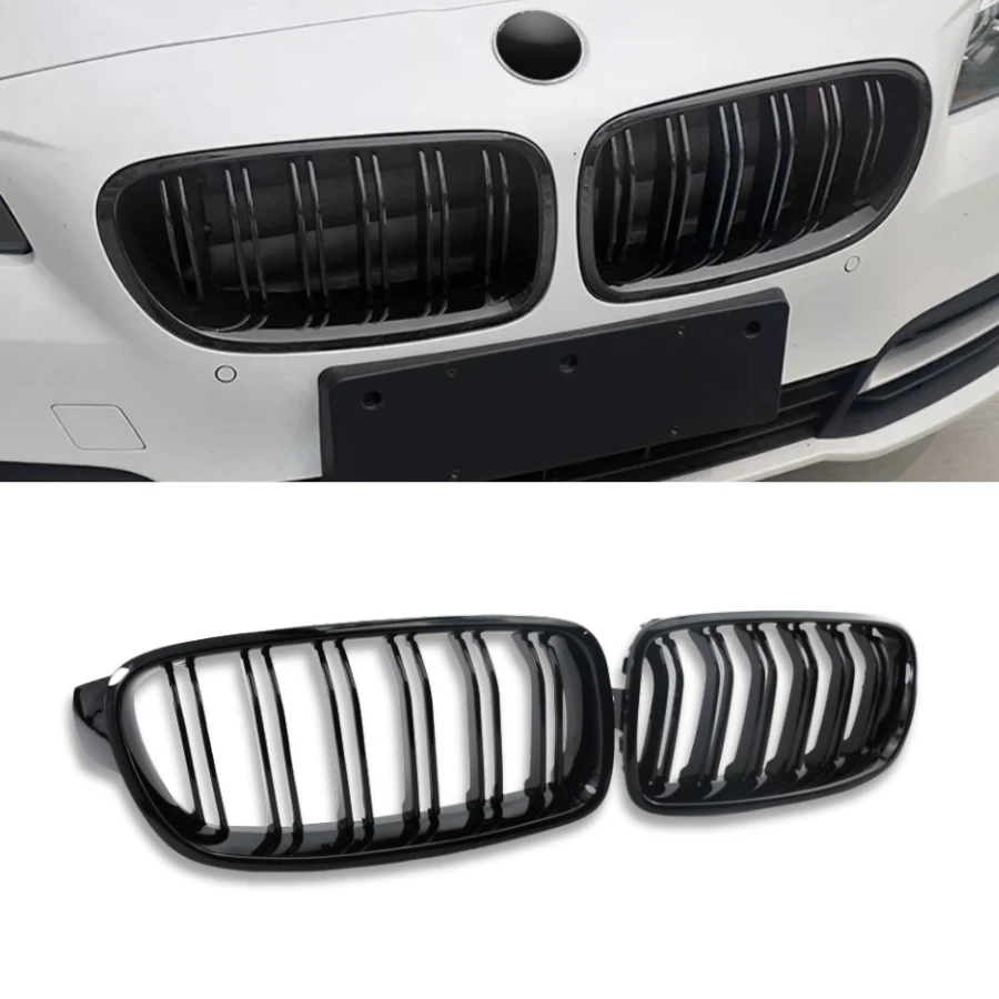 TIYPEOR Hot Selling ABS Car Gloss Black Front Kidney Grilles Double Line for BMW F30 F35 2012 -2019  Front Grille