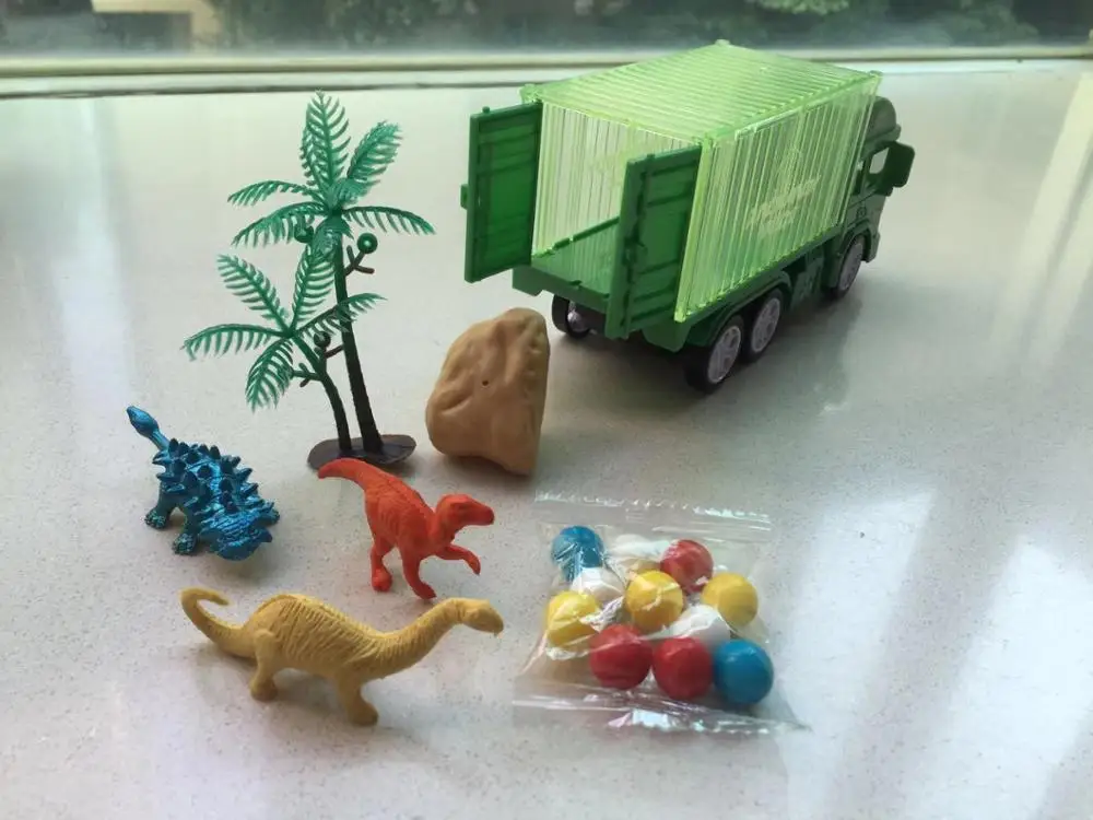 Dinosaur Truck Toys Candy With Dino Sets and Hard Candies Sweets Bombon
