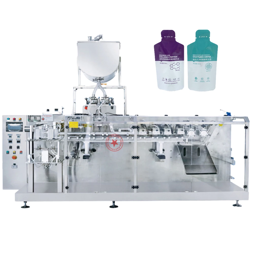 Automatic Premade Pouch Serum Filling Machines Shaped Sachet Bag Lotion Dispensing Small Cosmetic Cream Filling Machine