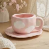 Base rose nuage blanc