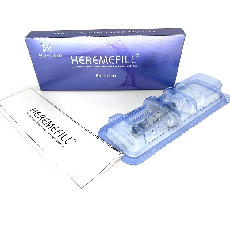 Hereme lips augmentation nose cheek HA gel injection cross-linked hyaluronic acid dermal filler for lip injections