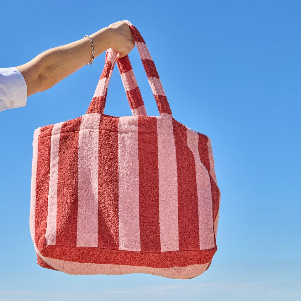 product custom logo terry towel tote bag with shoulder handle large capacity custom size available beach bag-2
