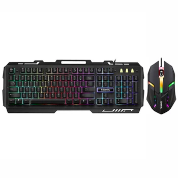 Factory direct gaming keyboard and mouse combos 104 keys ergonomic wired SUB keyboard and mouse sets for computer