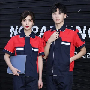 Car Wash Employee Labor Cargo Uniforms Builders Workwear Short Sleeves Shirt