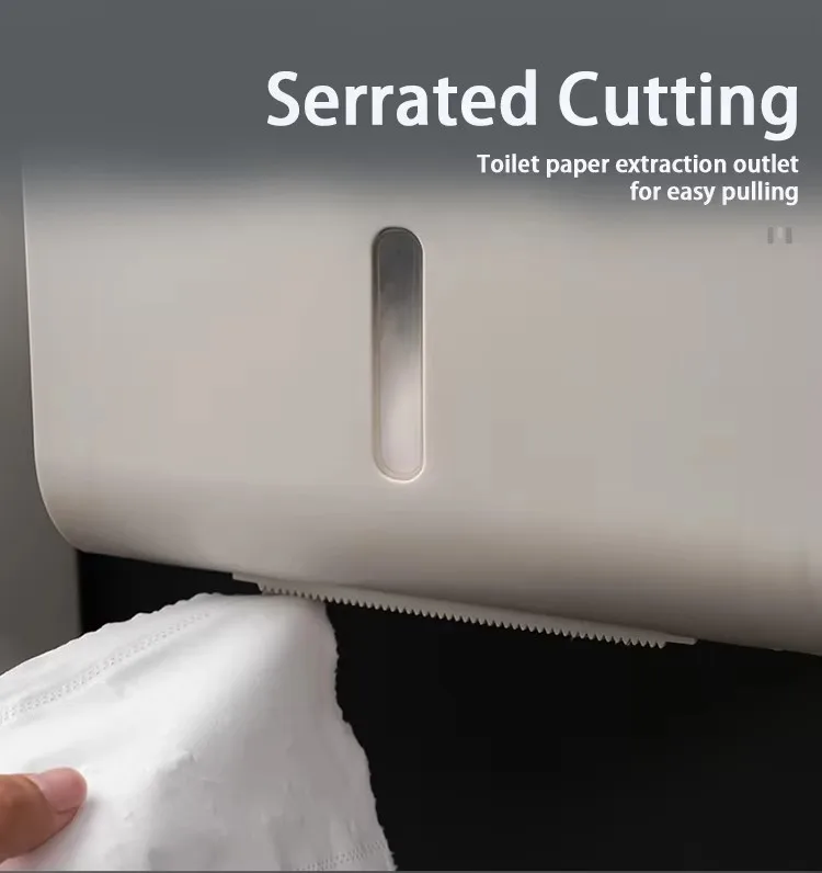 Wholesale Plastic Tissue Dispenser Storage Box Hole-Free Installation Bathroom Paper Holder supplier