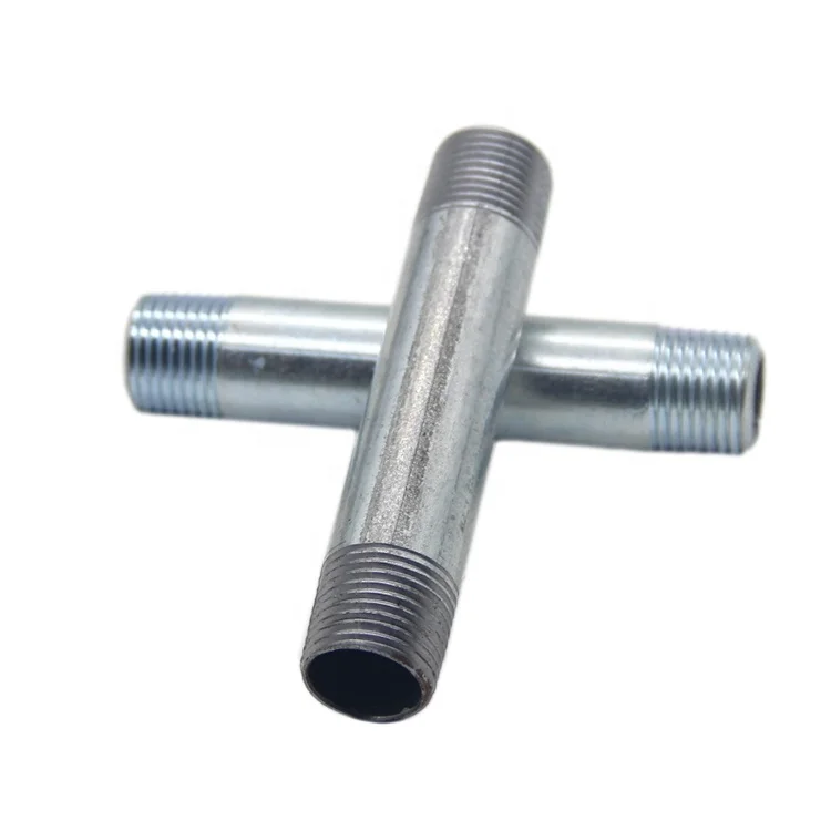 Custom 1/8 1/2 3/4 1 Inch Threaded Fitting IPS NPT Carbon Steel  Pipe Nipple