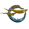 Sculpture de baleine en acier inoxydable