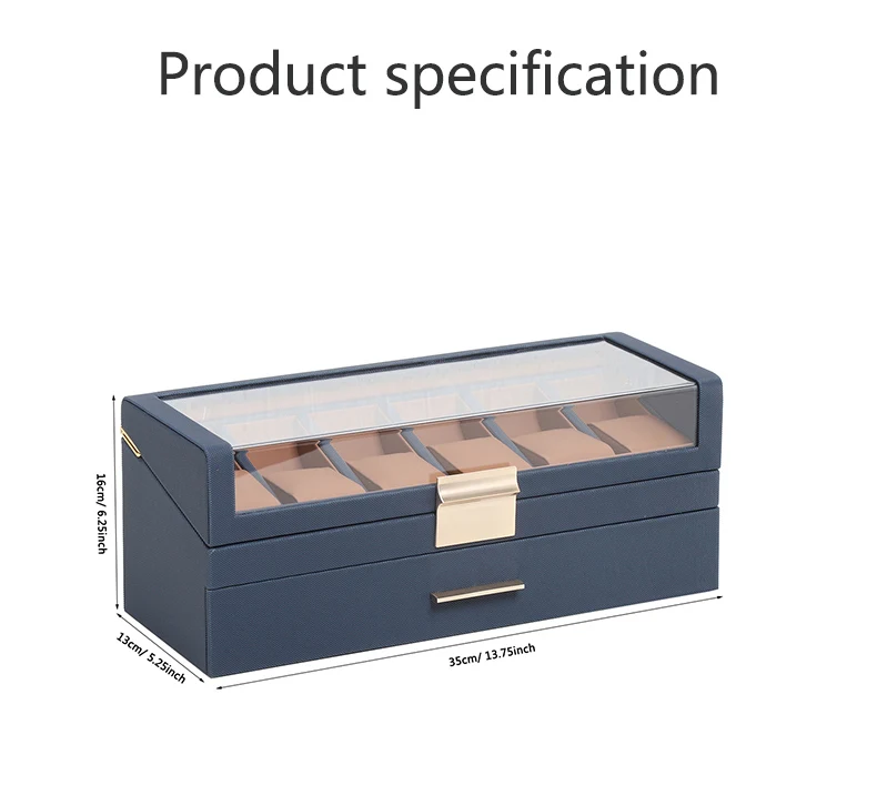 New Design Cross Pattern Watch Case Box Simple Design Watch Boxes