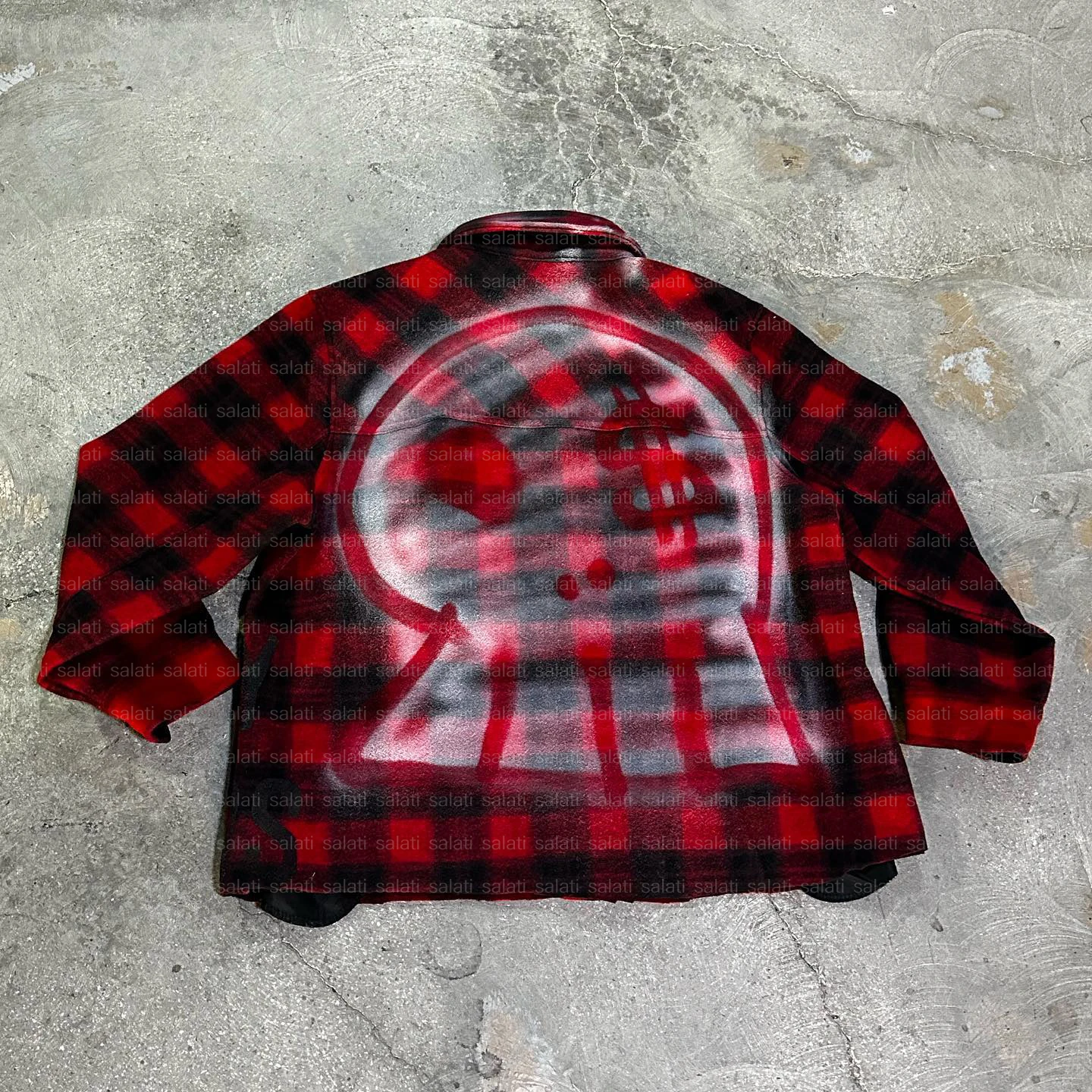 Custom Hip Hop Streetwear T-shirt Long Sleeve Printed Oversize Thick Collar Button up Vintage Plaid Check Flannel Shirts for Men