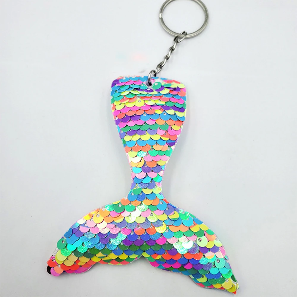 WishLotus Flip Sequin Keychains - 3 Pack Mermaid Shape Reversible Pendants For Party Favors, Gifts - View #13
